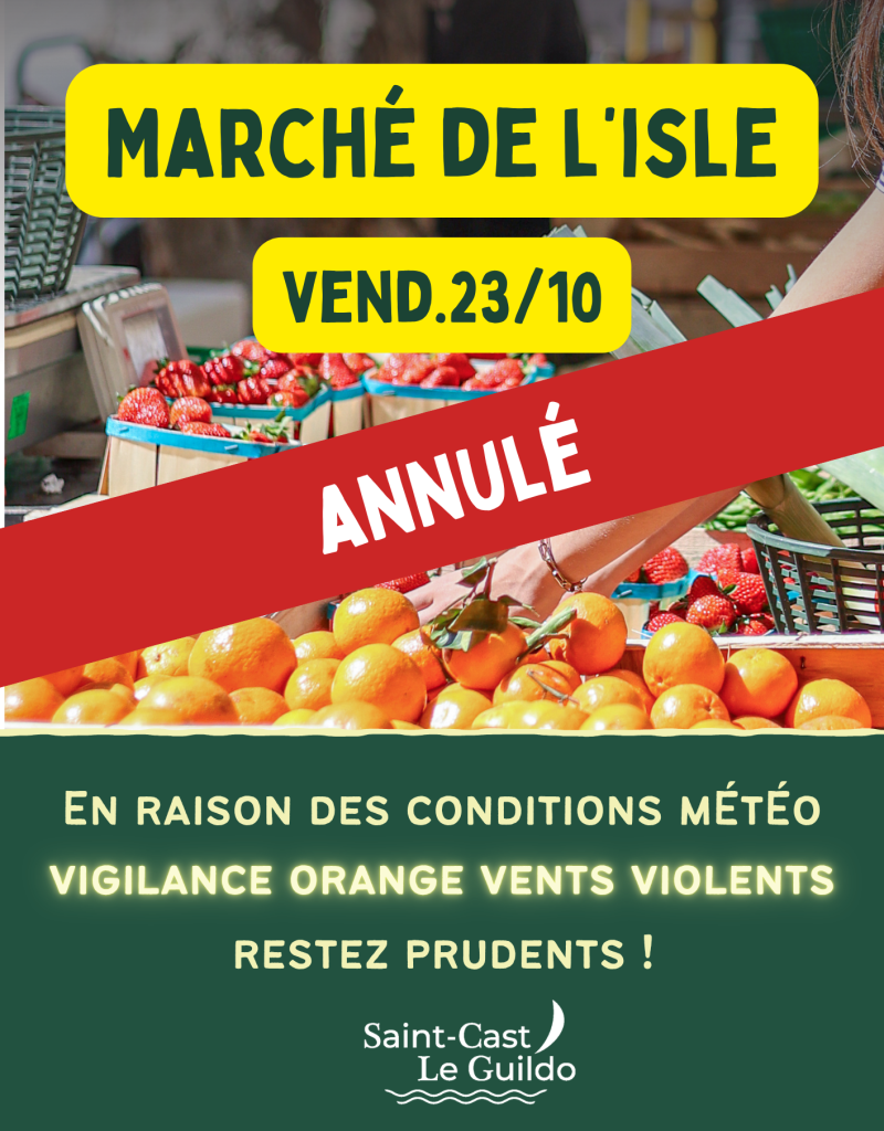 Marché de l'Isle annulé